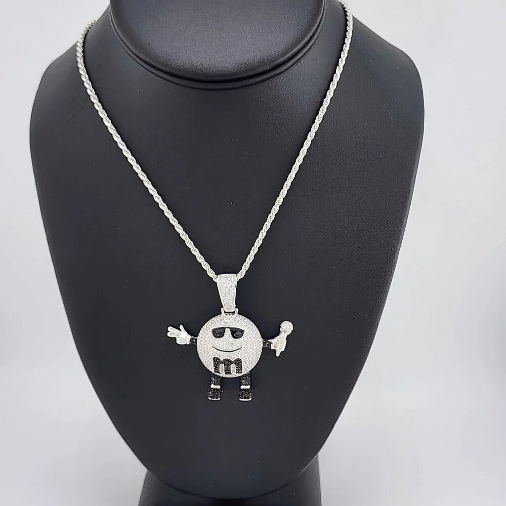 Brand New Sterling SIlver 925 M & M Design Necklace